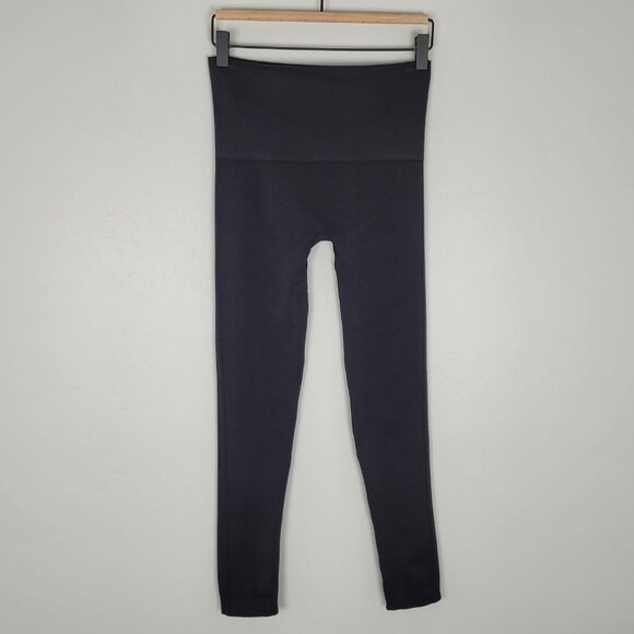 Spanx EcoCare Seamless Ankle Leggings Nylon Stretch Black Size M - Picture 5 of 13